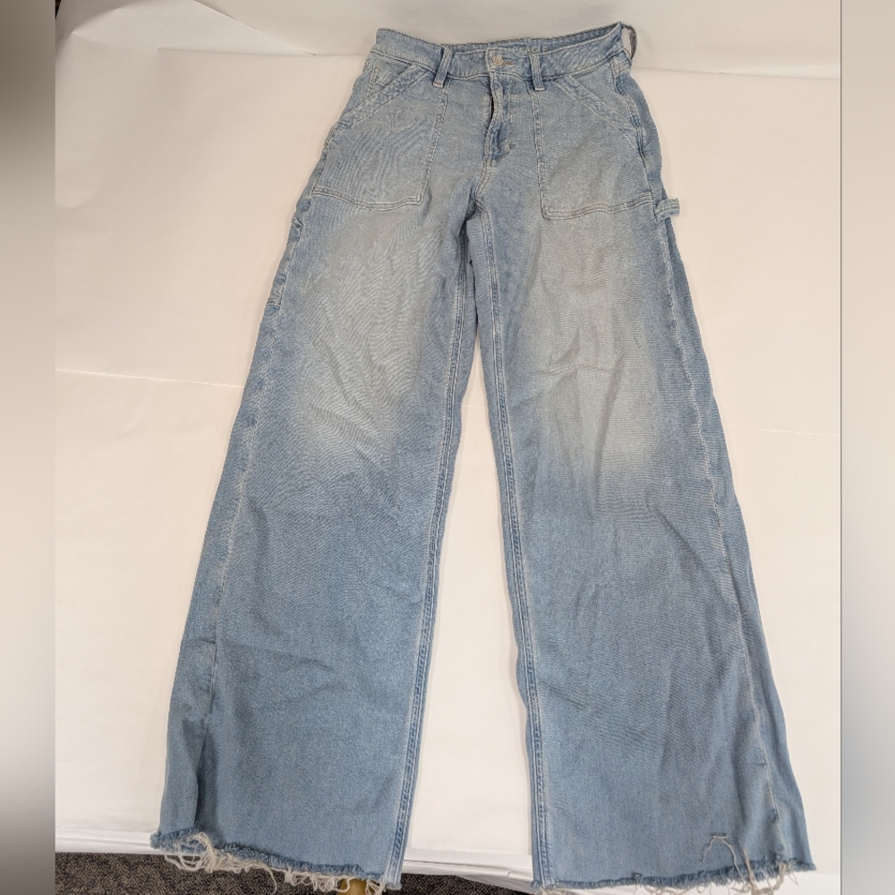 Light Blue Wide-Leg Women's Jeans